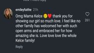 Comment under Donna Kelce's Instagram (Image via Instagram/donnakelce,/heathersnapz2)